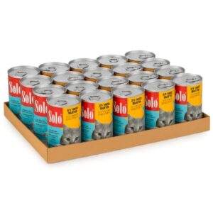 מגש סולו Solo מעדן לחתולים נתחי דג ברוטב - 400 גרם * 24 יח'