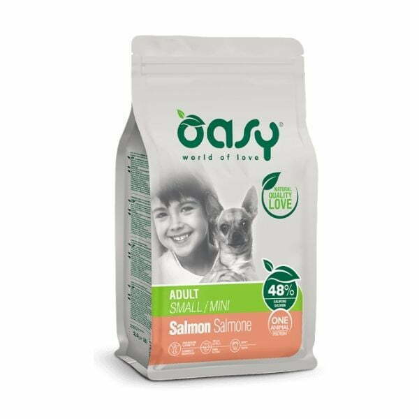 אואסי Oasy מזון כלבים סלמון גזע קטן 2.5 ק"ג