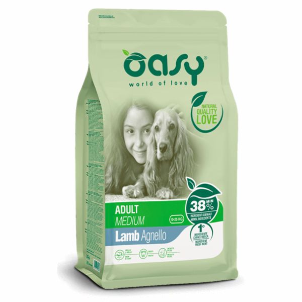 אואסי Oasy לייף סטייג כבש גזע בינוני וגדול 12 ק"ג