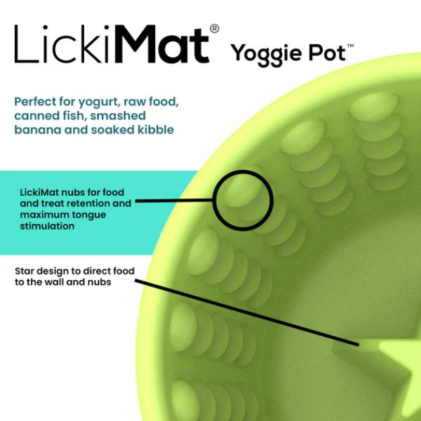 ⁦ליקי מט Yoggie Pot כוס האכלה וליקוק - טורקיז⁩ – תמונה ⁦2⁩