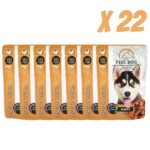 Fine dog שרוול מעדן פאוץ לכלבים עם עוף לגורים - 22 יח * 100 גרם