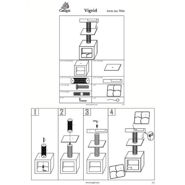 ⁦Catagat Vigrid מתקן גירוד לחתולים איכותי ויוקרתי - 93 ס"מ⁩ – תמונה ⁦3⁩