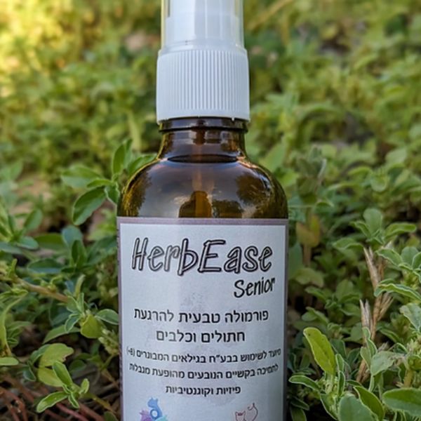⁦הרביז סניור HerbEase Senior - תכשיר טבעי ויעיל לכלבים וחתולים בגילאים מבוגרים (8+) - 50 מ"ל⁩ – תמונה ⁦2⁩