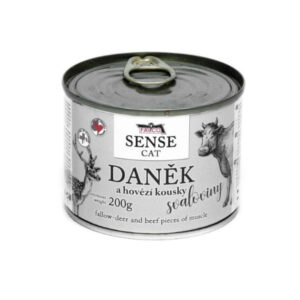 Falco Sense Cat מזון רטוב בשימורים לחתולים צבי בקר וחזיר - 200 גרם