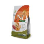 N&D מזון יבש ללא דגנים לחתולים בטעם ברווז, דלעת ומלון - 1.5 קילו