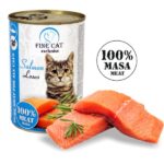 Fine Cat פיין קט מעדן לחתולים 100% בשר פטה סלמון - 400 גרם