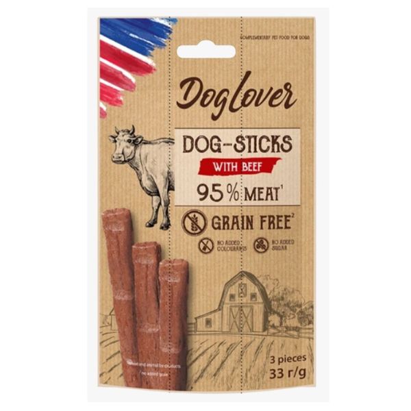 Dog Lover דוג לאבר סטיקס בקר - 33 גרם