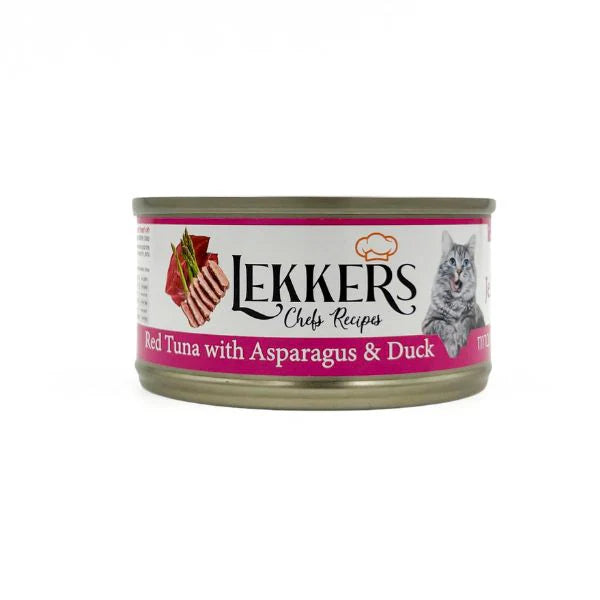 LEKKERS - מעדן חתולים טונה אספרגוס וברווז(30)- 85 גרם