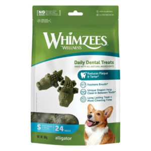 ווימזיז Whimzees אליגטור דנטלי קטנות 24 יח' באריזה -  360 גרם