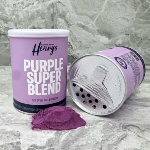 הנריס סופר בלנד Purple – אוכמניות, בננה וגדילן מצוי 130 גרם