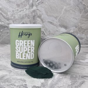 הנריס סופר בלנד Green – קייל, ספירולינה ואלפא אלפא 130 גרם