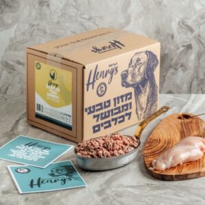 הנריס מזון טבעי קפוא לכלבים 100% עוף - 6 ק"ג