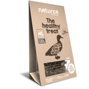 חטיף חצי לח נטוראה לכלב בטעם ברווז 100 גרם - 88% בשר