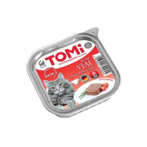 ⁦טומי מעדן פטה עגל ועוף 100 גרם לחתולים⁩ – תמונה ⁦2⁩