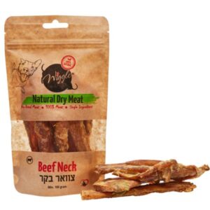 וויגל רצועות צוואר בקר 100% חטיף טבעי לכלבים