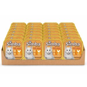 סימבה מגש שימורים פטה עם עוף לחתולים 100 גרם * 32 יח